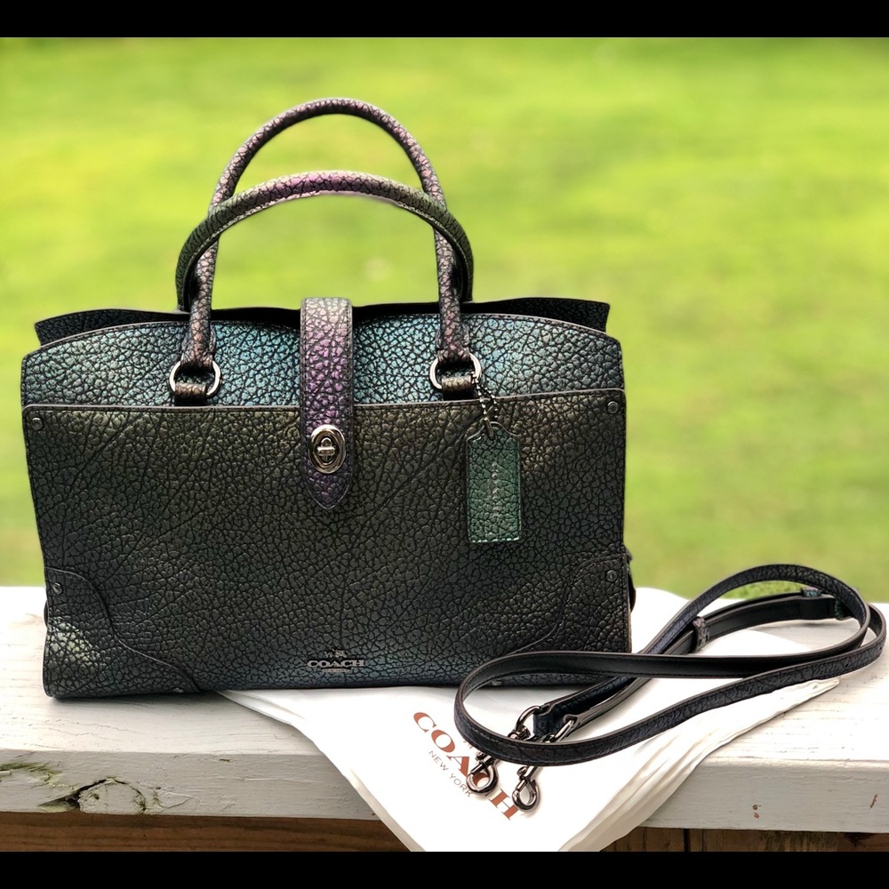 Coach Mercer Satchel in Hologram Leather